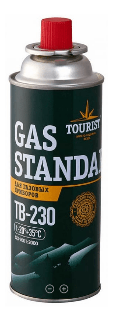 Газ всесезонный TOURIST Standart клапан:цанговый 220гр/520куб.см TB-230