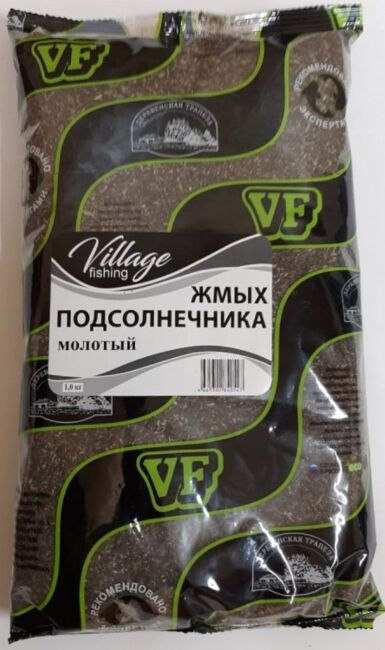 Прикормка VILLAGE FISHING КОМПОНЕНТ Жмых Подсолнечника молотый 1кг