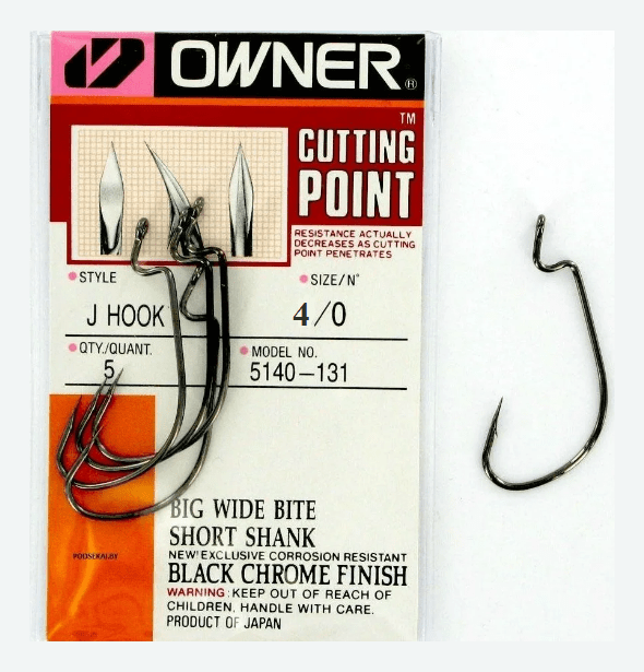 Крючок офсетный Owner 5140-131 № 4/0 черный BC, 5 шт.уп. Крючок офсетный Owner 5140-131 № 4/0 черный BC, 5 шт.уп.