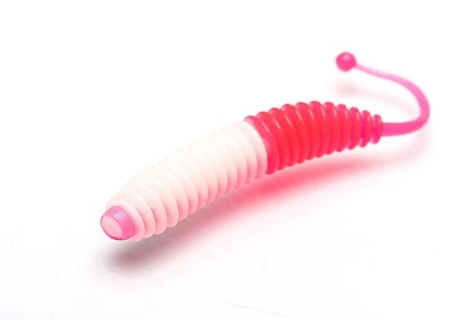 TFT Приманка силиконовая 77 мм. WORMS Цвет: W-22 Белый-Розовый, Аромат: Сыр, 8 шт. TFT Приманка силиконовая 77 мм. WORMS Цвет: W-22 Белый-Розовый, Аромат: Сыр, 8 шт.