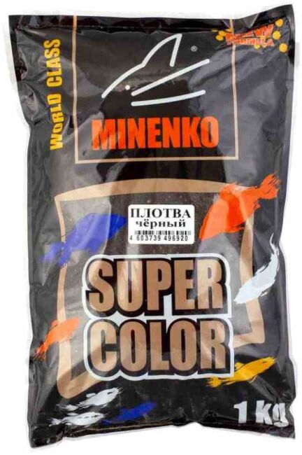 Прикормка MINENKO Super Color Плотва Черный 1кг