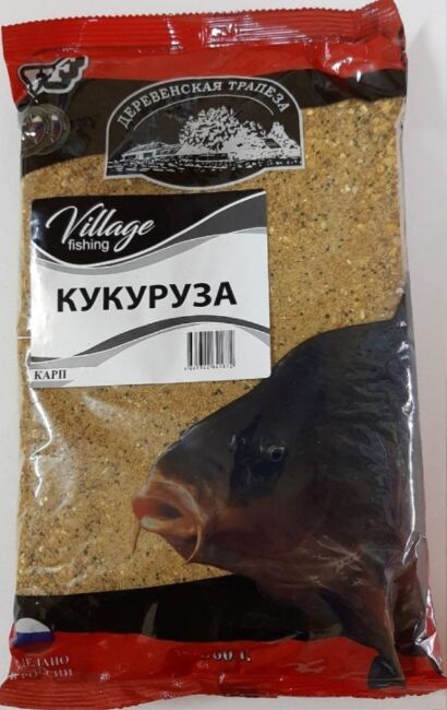 Прикормка VILLAGE FISHING Карп кукуруза 0,9кг