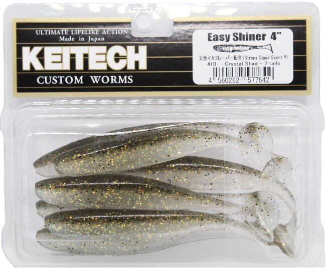Виброхвост KEITECH Easy Shiner 4" #410 Crystal Shad 10см 5.3гр 7шт/уп Виброхвост KEITECH Easy Shiner 4" #410 Crystal Shad 10см 5.3гр 7шт/уп