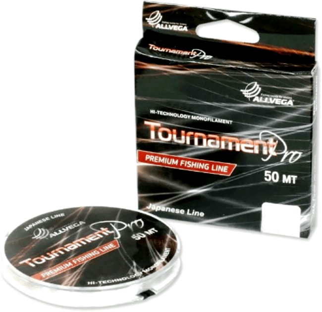 Леска монофил ALLVEGA "Tournament Pro Premium" 50м 0,105мм 1,59кг прозр