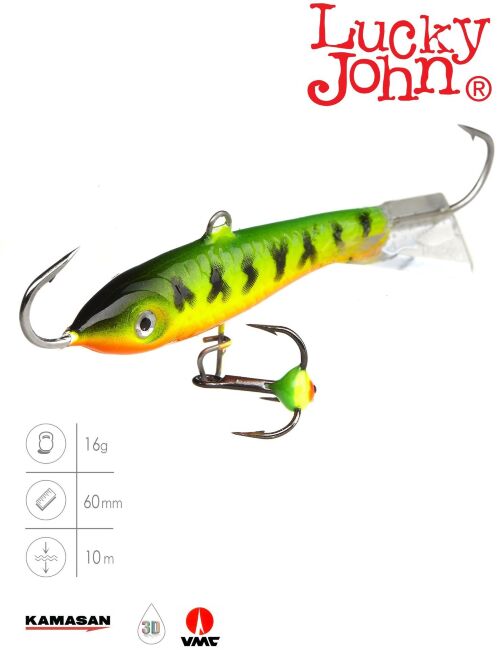 Балансир Lucky John CLASSIC 6 с тр. 60мм/20 блистер