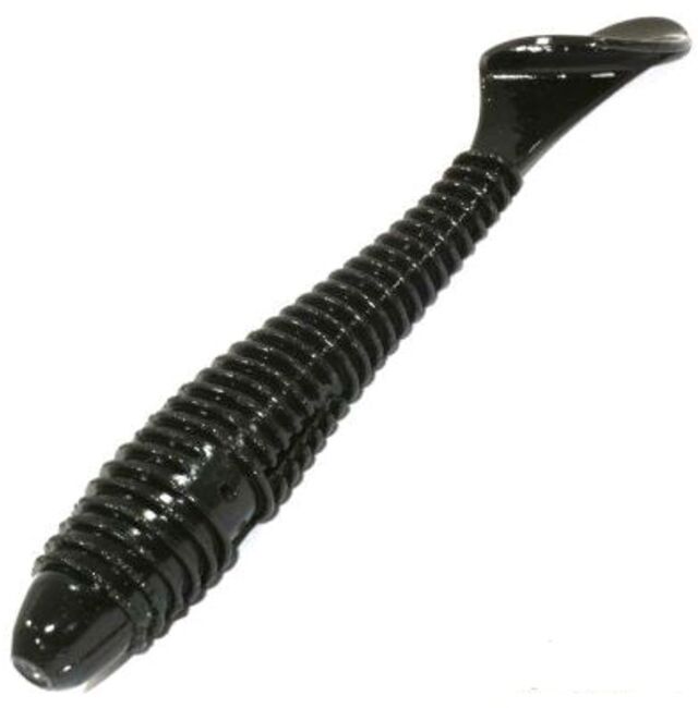 Виброхвост KEITECH Swing Impact FAT 4.8" #001 Black 12см 12гр 5шт/уп