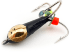 Мормышка вольфрам WORMIX Чертик - 4 крючка с золотой коронкой 1,4 гр.Ø4.0мм