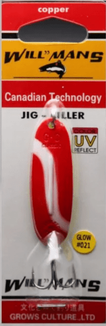 Блесна колеблющаяся GROWS CULTURE Will"mans Jig Killer 57мм 7гр #021 GLOW