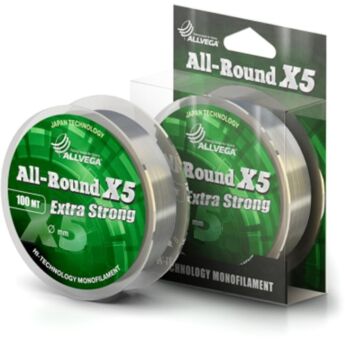 Леска монофил ALLVEGA  All-Round X5 100м 0,35мм 11,52кг прозрачная Леска монофил ALLVEGA  All-Round X5 100м 0,35мм 11,52кг прозрачная