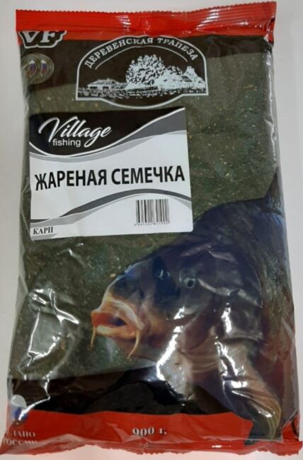 Прикормка VILLAGE FISHING Карп жареная семечка 0,9кг Прикормка VILLAGE FISHING Карп жареная семечка 0,9кг
