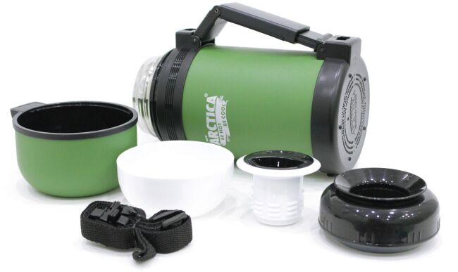 Термос АРКТИКА 203-1000 с широким горлом 1.0л болотный