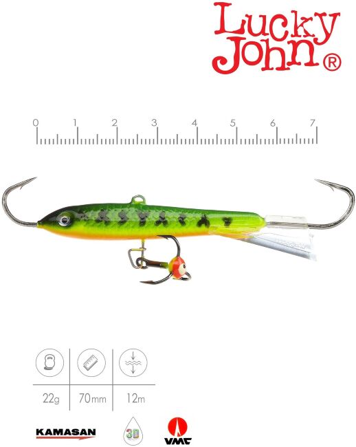 Балансир Lucky John CLASSIC 7 с тр. 70мм/20 блистер Балансир Lucky John CLASSIC 7 с тр. 70мм/20 блистер