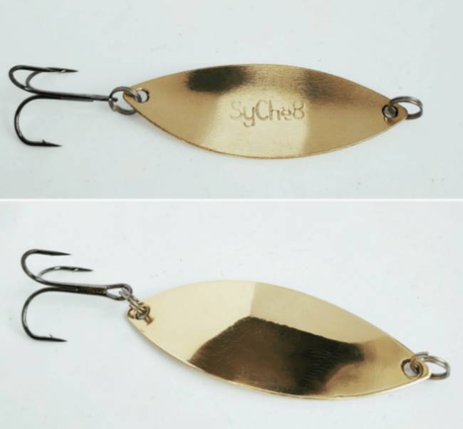 Блесна "Русская приманка" СЕНЕЖ 7 см/17 гр. Латунь/глянец