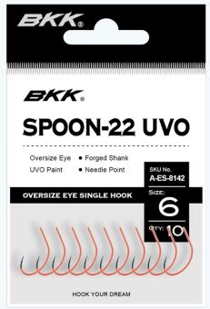 Крючок BKK Spoon-22 UVO #4 черный, оранжевый 9шт/уп Крючок BKK Spoon-22 UVO #4 черный, оранжевый 9шт/уп