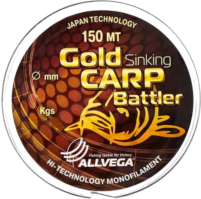 Леска монофил ALLVEGA Gold Carp Battler 150м 0,40мм 20,6кг коричн тонущ Леска монофил ALLVEGA Gold Carp Battler 150м 0,40мм 20,6кг коричн тонущ