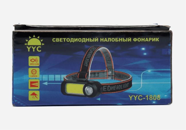 Фонарь налобный YYC-1808, встроенный аккум.,1 шнур USB Фонарь налобный YYC-1808, встроенный аккум.,1 шнур USB