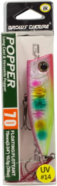 Воблер GROWS Culture POPPER поверхностный 70mm Floating UV # 14 Воблер GROWS Culture POPPER поверхностный 70mm Floating UV # 14