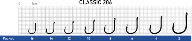 Крючок DUNAEV Classic 206 #6 10шт/уп Крючок DUNAEV Classic 206 #6 10шт/уп