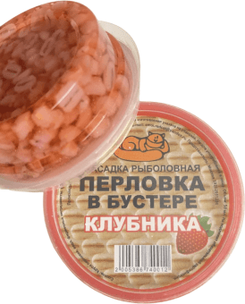 Насадка рыболовная РЫЖИЙ КОТ Перловка в бустере Клубника 30мл Насадка рыболовная РЫЖИЙ КОТ Перловка в бустере Клубника 30мл
