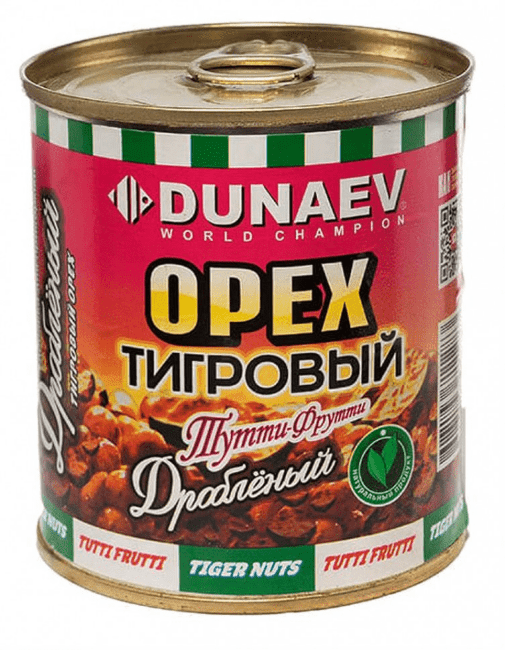 Добавка для прикормки металлобанка DUNAEV Тигровый орех дробленый Тутти-Фрутти 320мл