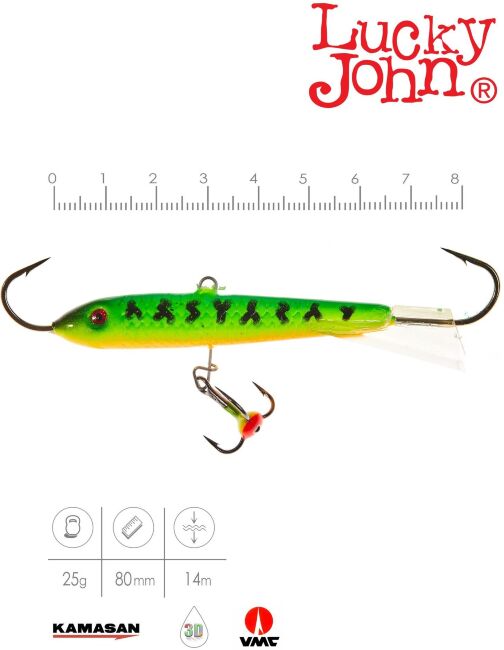 Балансир Lucky John CLASSIC 8 с тр. 80мм/20 блистер Балансир Lucky John CLASSIC 8 с тр. 80мм/20 блистер