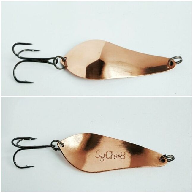 Блесна колеблющаяся РУССКАЯ ПРИМАНКА Атом 7см 22гр #медь глянец