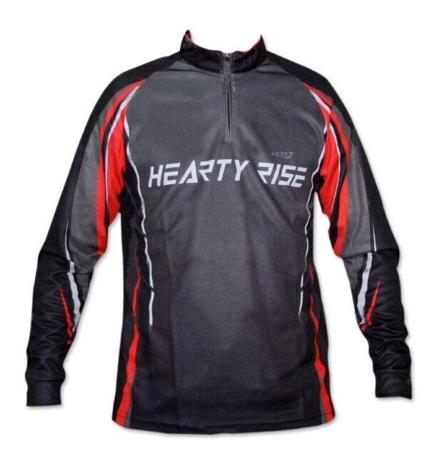 Джерси рыболовное HEARTY RISE черный/серый р.:5XL