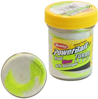 Паста форелевая Berkley Powerbait Turbo Dough Glow (50г) Chartreuse/White 1102742 Паста форелевая Berkley Powerbait Turbo Dough Glow (50г) Chartreuse/White 1102742