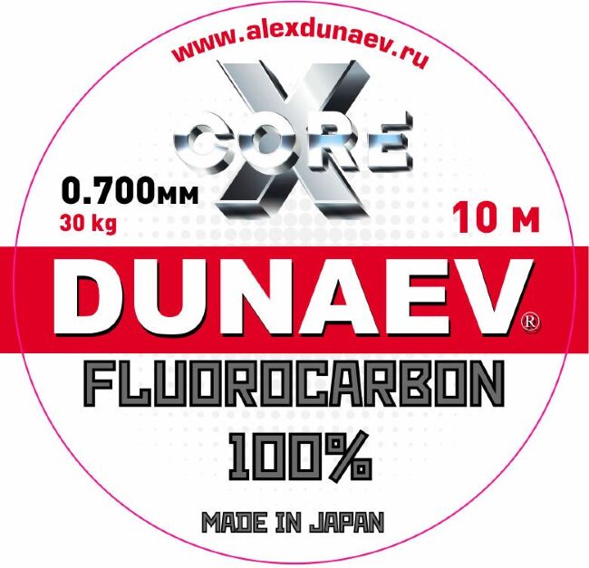 Флюорокарбон DUNAEV X-Core Fluorocarbon 100% 10м 0.700мм 30.00кг