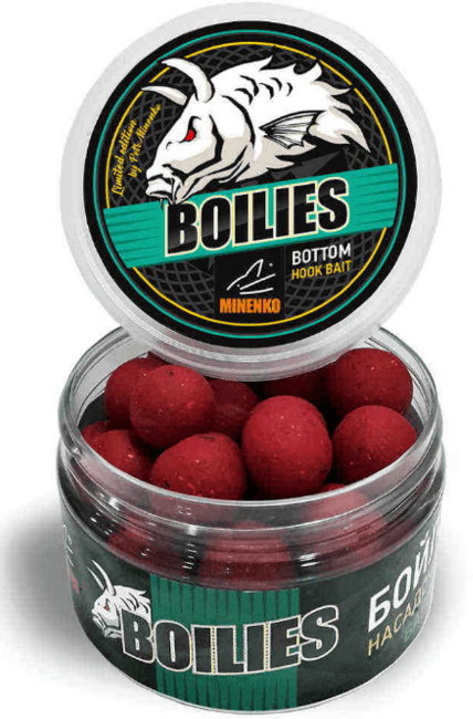 Насадочные бойлы вареные MINENKO Red Halibut (красный палтус) Ø20мм 150гр/бан.
