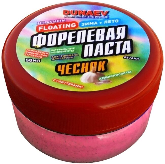 Паста Dunaev 50мл Форель Чеснок Красная