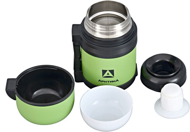 Термос АРКТИКА 202-600 с широким горлом 0.6л зеленый пластик