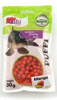 Воздушное тесто плавающее GRIZZLY BAITS Puffi Mango mini 30гр/уп