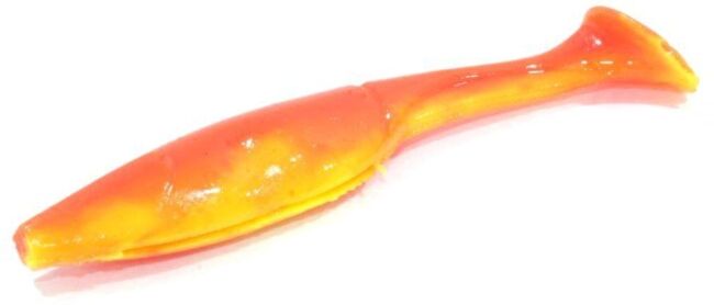 Виброхвост ALLVEGA Belly Dance Shad 10см 9.7г 5шт/уп #012 orange yellow