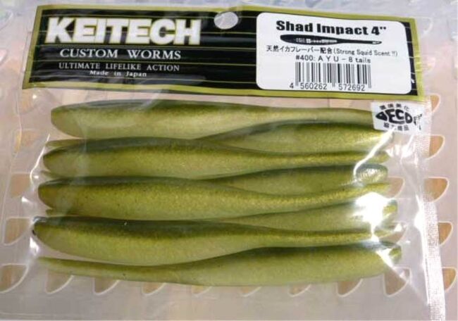Слаг KEITECH Shad Impact 4" #400 AYU 10.5см 5.0гр 8шт/уп