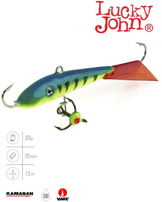 Балансир Lucky John FIN 5 с тр. 70мм/36RT блистер