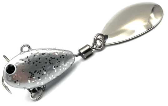 Тэйл-спиннер UF STUDIO Harricane 28гр 35мм #Silver glitter Тэйл-спиннер UF STUDIO Harricane 28гр 35мм #Silver glitter