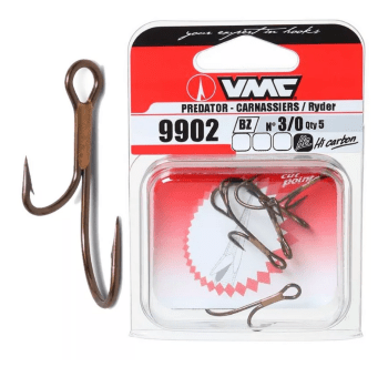 Крючок двойной VMC 9902 BZ №3/0 живцовый 5шт/уп