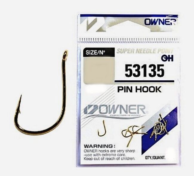 Крючок OWNER 53135-04 Pin Hook колечко золото 7шт/уп