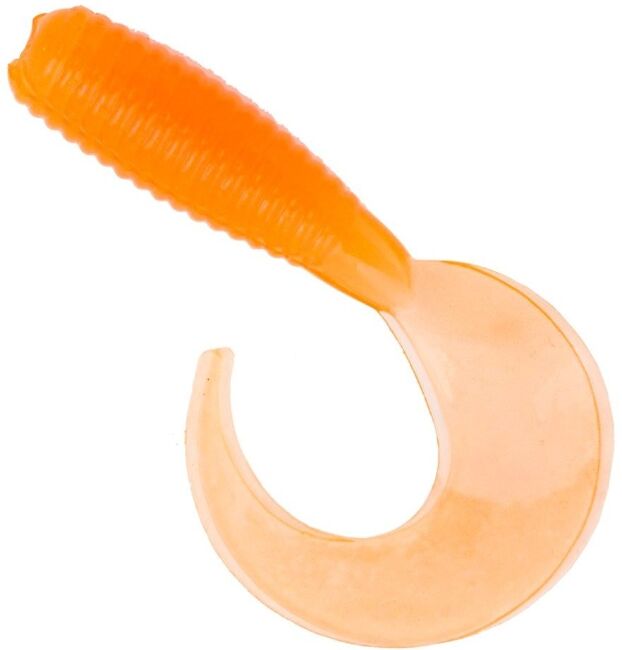 Твистер ALLVEGA Flutter Tail Grub 8см 3.6гр 7шт/уп #023 crazy carrot