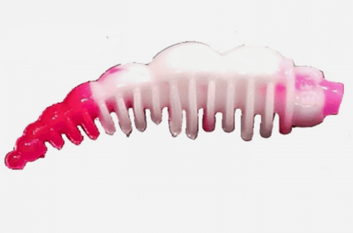 Силикон приманка BORODA BAITS Larva XL DC 40мм 1.8гр Белый Ярко-роз Сыр 8шт/уп