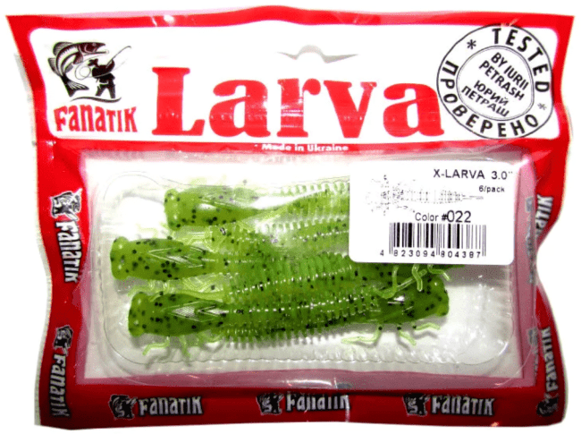 Cиликоновая приманка Fanatik X-Larva 3.0 (7.5cм) 022