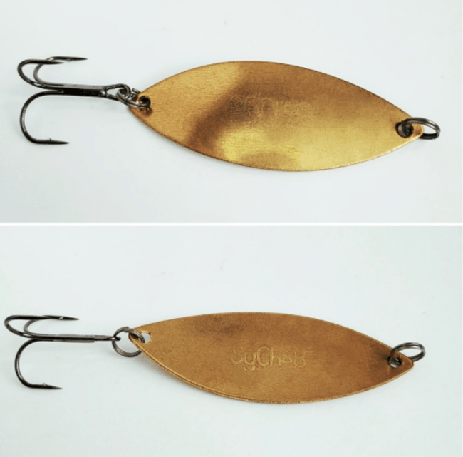 Блесна "Русская приманка" СЕНЕЖ 7 см/10 гр. Латунь/матовая