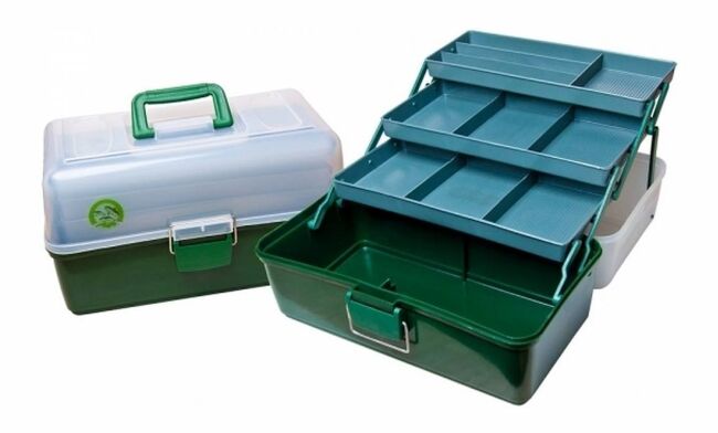 Ящик спиннингиста ТРИ КИТА 360*230*200мм 3 полки арт:003.0793