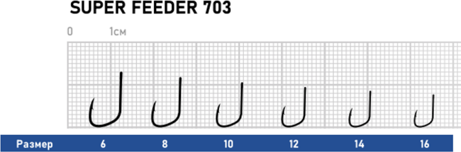 Крючок DUNAEV  Super Feeder 703 #16 10шт/уп