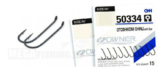 Крючок OWNER 50334-20 Otoshikomi Chinu with Eye колечко черный 15шт/уп Крючок OWNER 50334-20 Otoshikomi Chinu with Eye колечко черный 15шт/уп
