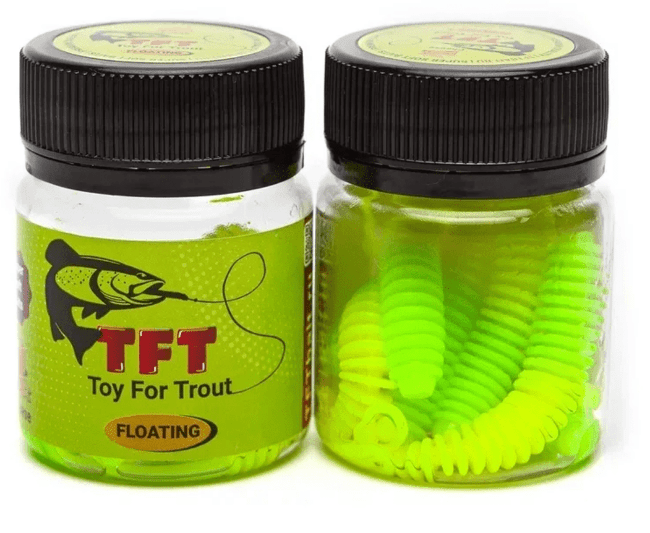 TFT Приманка силиконовая 77 мм. WORMS Цвет: W-27 Салатовый-Шартрез, Аромат: Сыр, 8 шт.