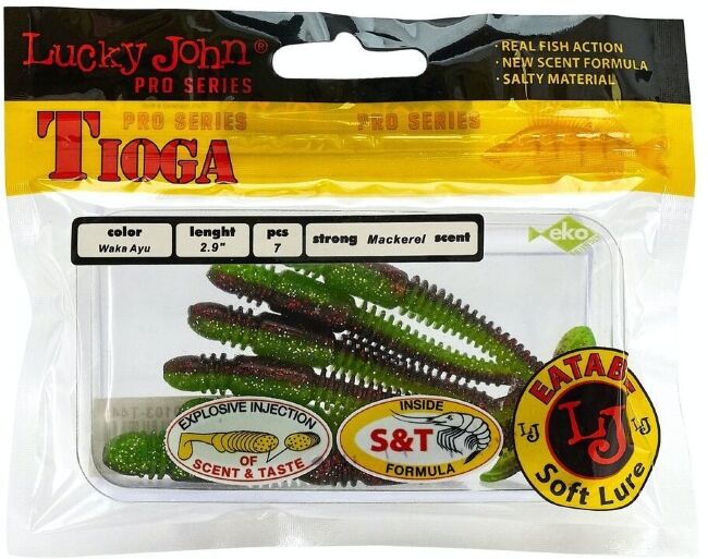 Виброхвост LUCKY JOHN Pro Series Tioga 2.9" 74мм #T44 7шт/уп 140103-T44