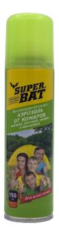 Аэрозоль Super BAT 150мл от комаров, клещей и т.д. Аэрозоль Super BAT 150мл от комаров, клещей и т.д.