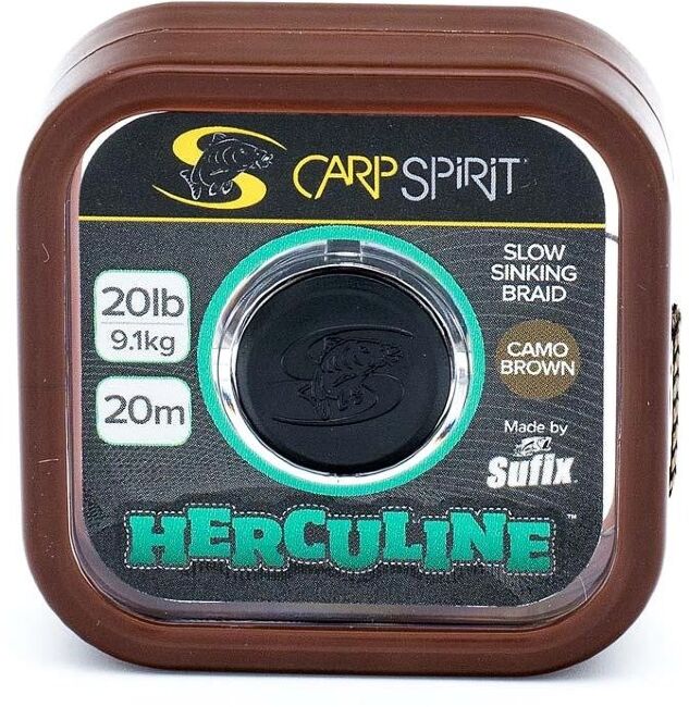 Поводковый материал CARP SPIRIT Herculine Braid 20м 20LB/9.1кг Camo Brown